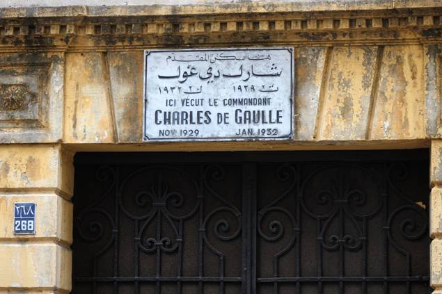 Building plate on Charles de Gaulle's house