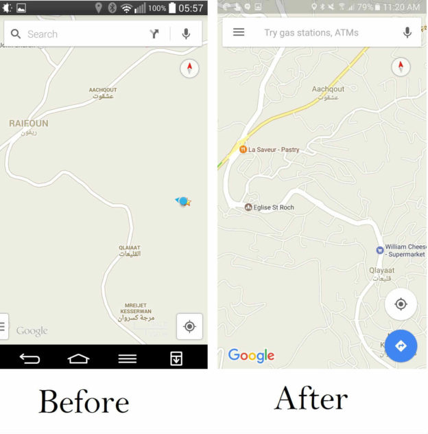 Google Maps Updated For Lebanon Blog Baladi   Map3 624x632 