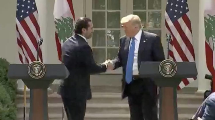 Hariri-Trump Handshake