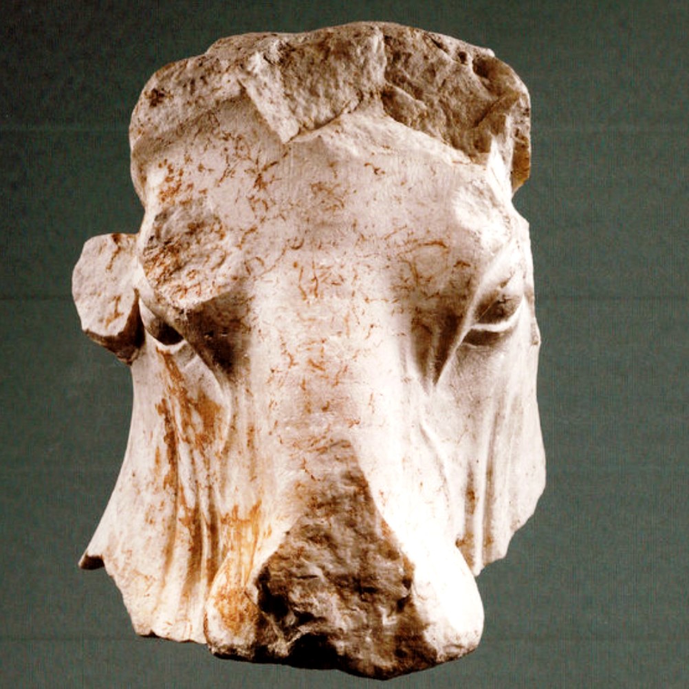 Marble Bull’s Head From The Temple of Echmoun Recovered by the Ministry ...