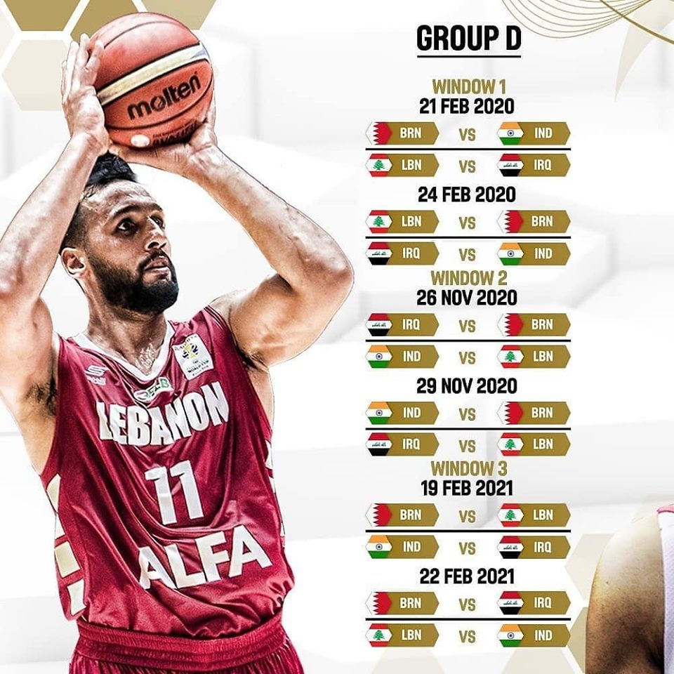 Lebanons Group D matches in the 2021 FIBA Asia Cup qualification unveiled Blog Baladi