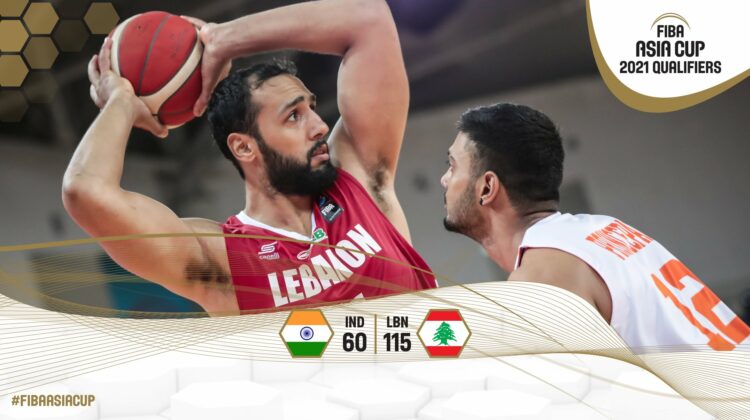 Lebanon demolishes India in the second window of the FIBA Asia Cup 2021 qualifications